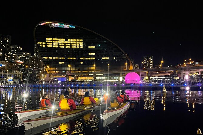 Moonlight Sea Kayaking Experience in Sydney's VIVID Festival - The Darling Harbour Loop, Maritime Museum Start, and the Light-Show Focus