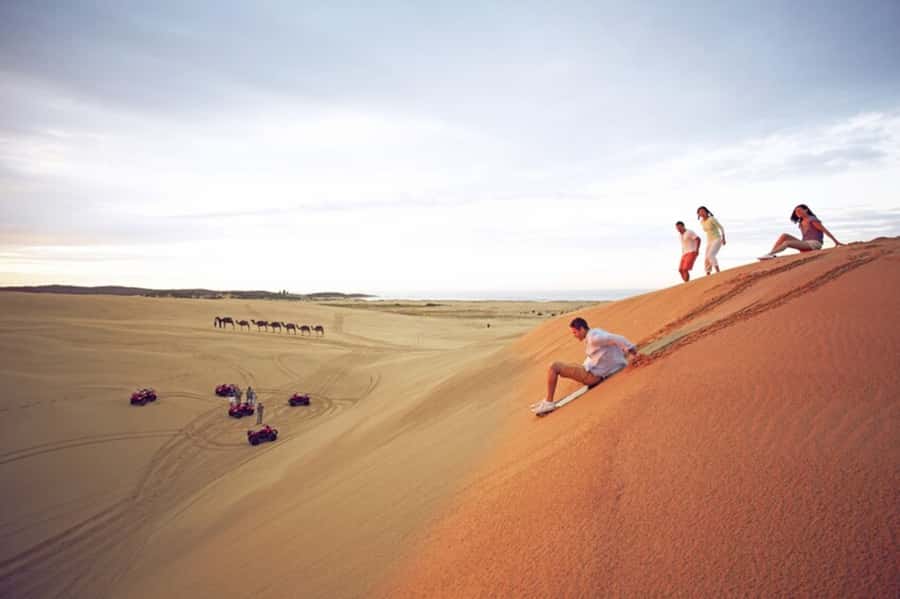 Port Stephens: Dolphin, Lunch, Koalas&Sandboarding -Mandarin - The early coach, and why the schedule makes sense