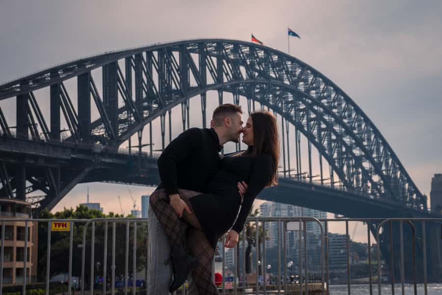 Professional photoshoot at The Rocks in Sydney - Where you meet your photographer on George Street