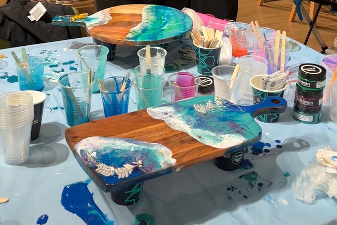 Resin Art Classes Sydney: Cheeseboards & Coasters - Your class kit includes the stuff you do not want to buy
