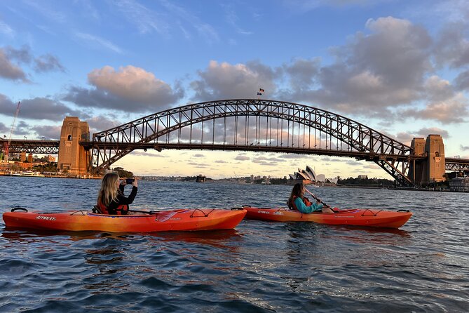 Sunset Paddle Session on Sydney Harbour (single kayak) - Stop 1: Paddle by the Sydney Harbour Bridge at Evening Light