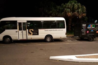 Sydney Airport to Sydney CBD shared ride seat in vehicle shuttle transfer