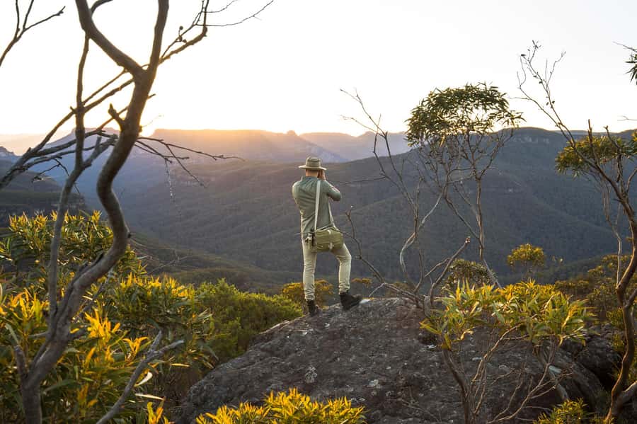 Sydney: Blue Mountains Kangaroos, Wilderness and Sunset Tour - Wilderness walking in Blue Mountains National Park