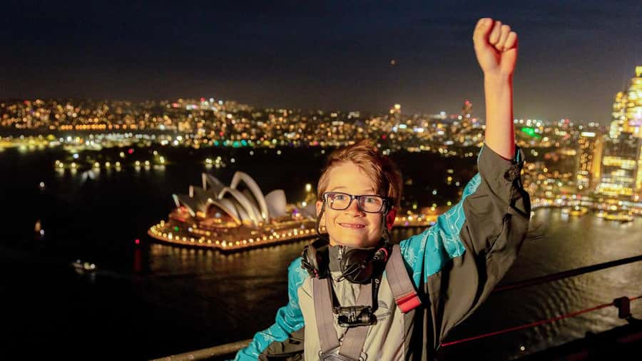 Sydney: BridgeClimb Sydney Harbour Summit Night - The climb itself, what you see as the city lights come up