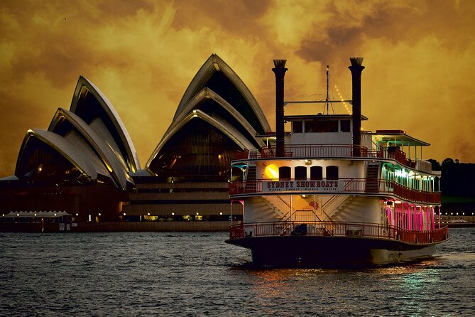 Sydney CABARET Dinner Cruise - Dinner on a waterfront restaurant level, served at your table