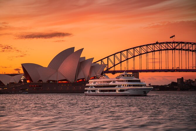 Sydney Harbour Starlight Dinner Cruise from Circular Quay - Sydney 2000 dinner set-up: seating, stairs, and a smooth two-hour pace