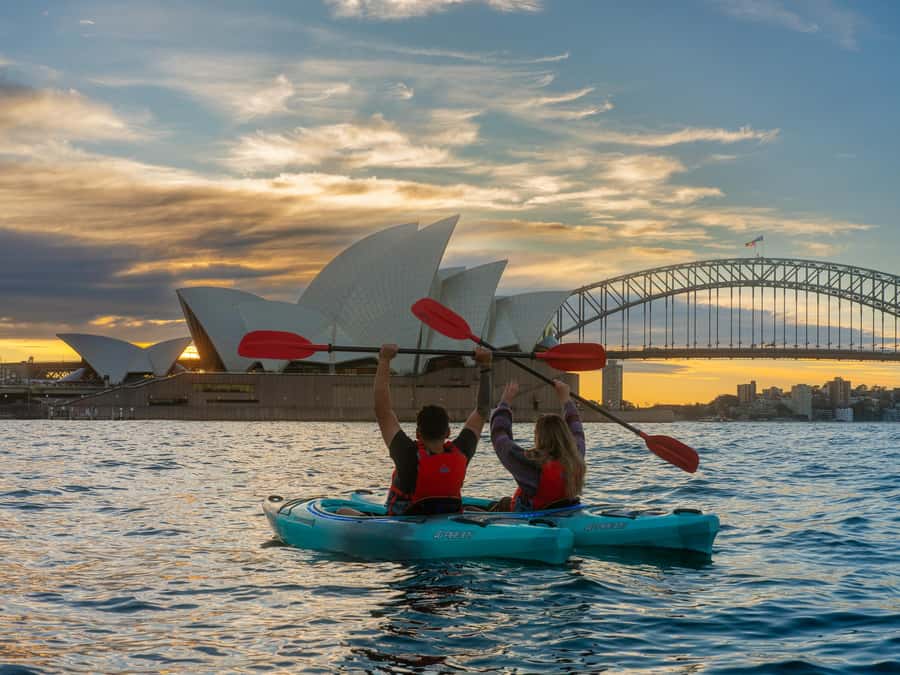 Sydney: Harbour Sunrise Kayak Tour - Getting gear on and getting comfortable fast