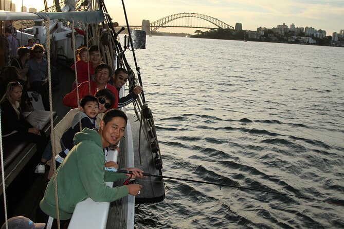 Sydney Harbour Tall Ship Twilight Dinner Cruise - Sailing past the Opera House and Harbour Bridge from deck level