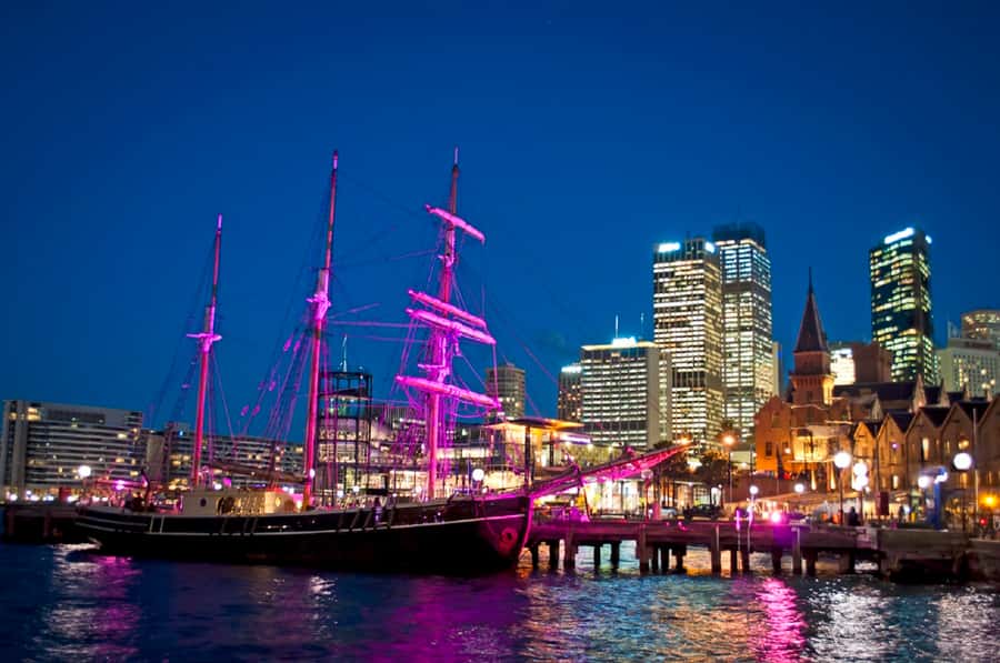 Sydney Harbour: Tall Ship Vivid Dinner Cruise - Where you meet, what to bring, and how boarding works