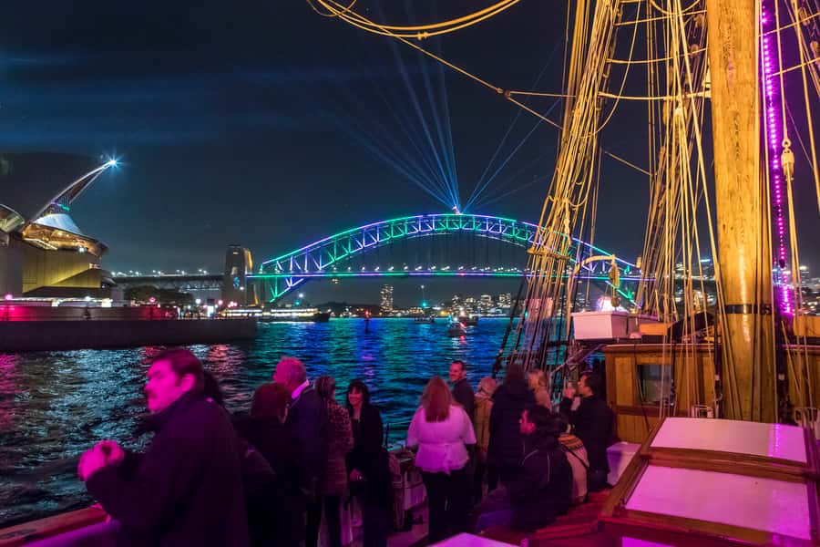 Sydney Harbour: Tall Ship Vivid Dinner Cruise - The 90 minute route feel, and what you’re likely to see