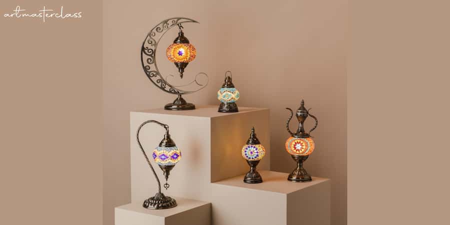Sydney: Mosaic Art Classes - Turkish Lamp Workshop - Designing your lamp: color harmony and geometric patterns