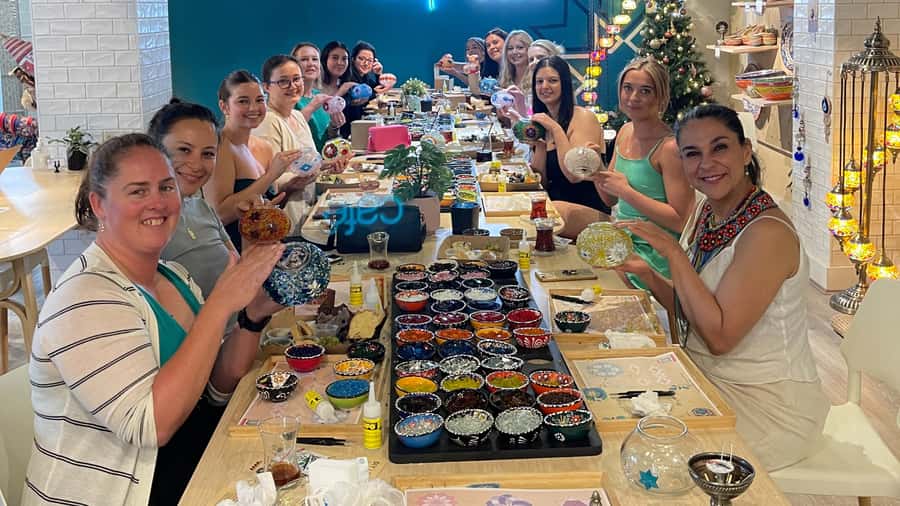 Sydney: Mosaic Art Classes - Turkish Lamp Workshop - Making your own lamp: how the class turns into a take-home souvenir