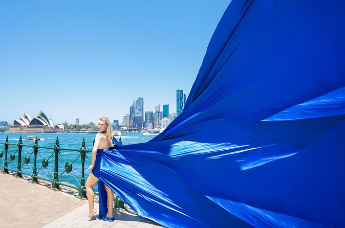Sydney Private Flying Dress Photoshoot - Sydney Stops: Opera House, Harbour Bridge, Bondi Beach