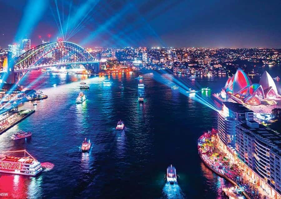 Sydney: "Vivid Sydney" Festival of Light Sightseeing Cruise - King Street Wharf check-in and finding your boat dock